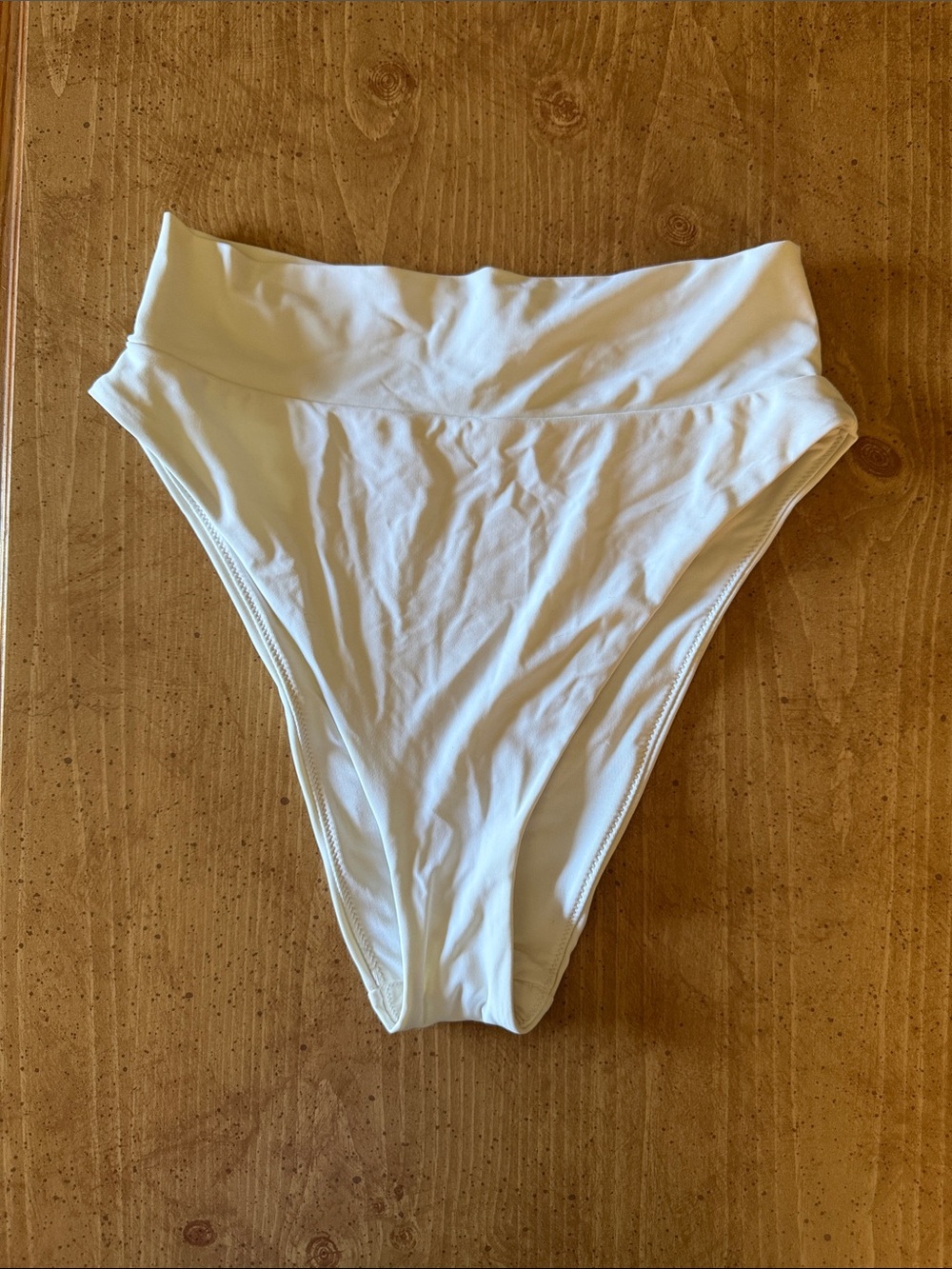 aerie White High-Cut Cheeky Bikini Bottom